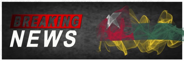 Togo Breaking News, Smoke Flag Background