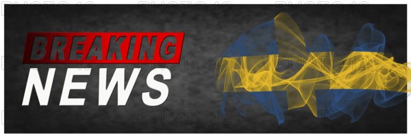 Sweden Breaking News, Smoke Flag Background