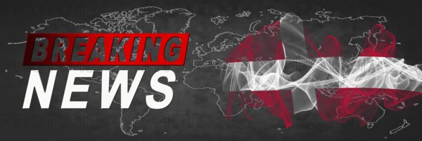 Denmark Breaking News, Smoke Flag Background