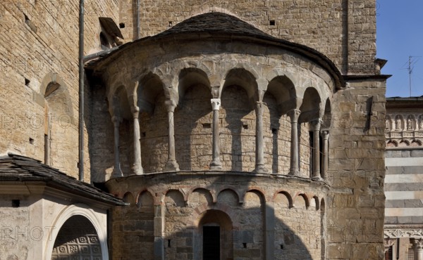 Italy Bergamo 89524 Santa Maria Maggiore West apse of the south transept after 1187 Dwarf gallery