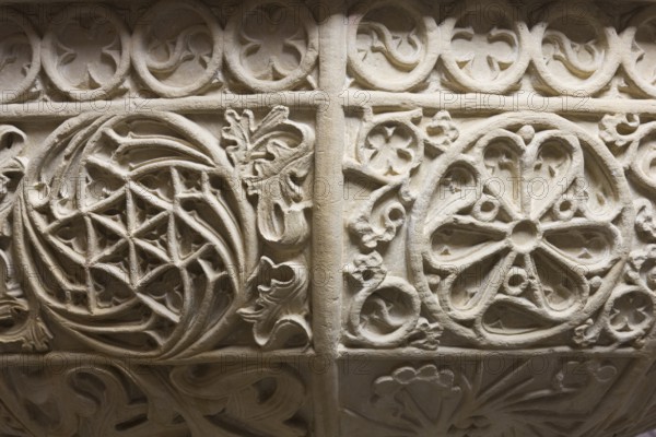 Baptismal font, detail tracery, St., Saint, Saint
