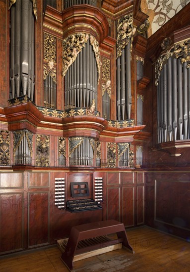 Creutzburg organ from 1735, St., Sankt, Saint