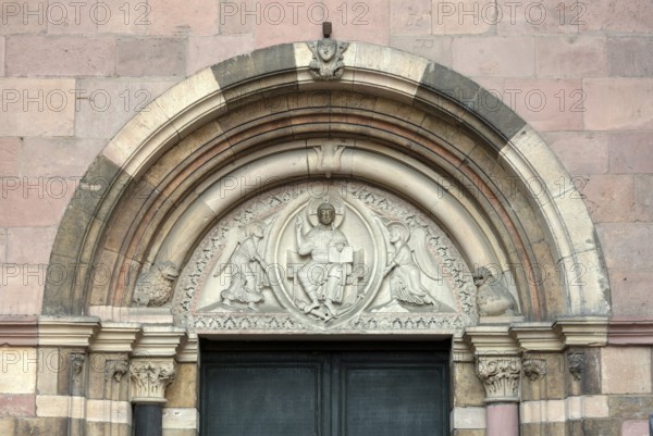 Mainz, St Martin's Cathedral, north side, market portal, tympanum