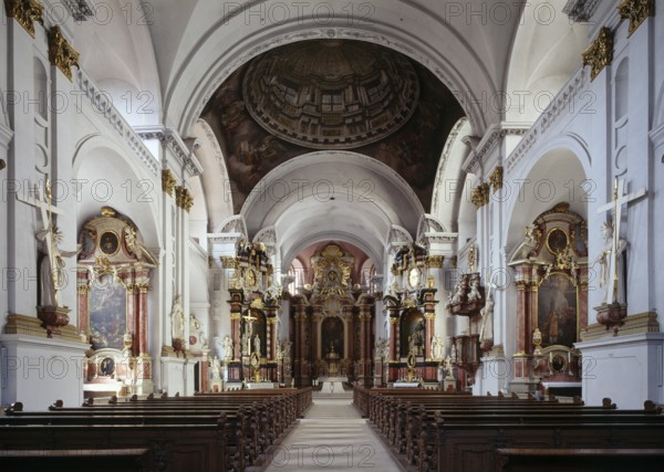 Interior view of the parish church. View of the choir. Construction period 1686 - 1718, St., Sankt,