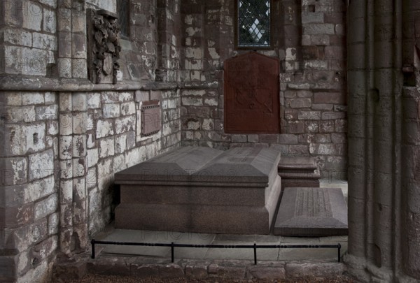 Burial place of Walter Scott and his woman Charlotte Charpentier, St., Saint, Saint