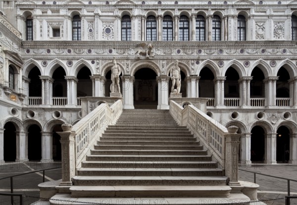 Italy Venice Doge's Palace -98 Inner courtyard east wing front Scala dei Giganti from 1483 by