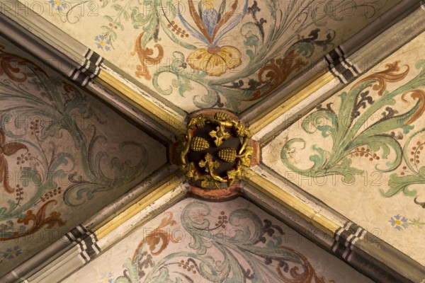 South aisle, vault with keystone, St., Sankt, Saint
