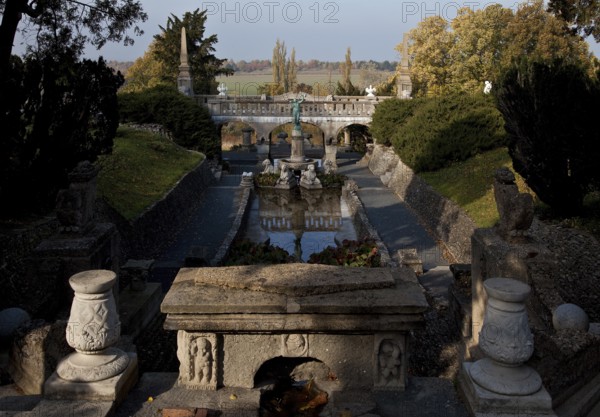 Main construction period 1907-1915 by Bernhard Sehring, lion fountain with bronze sculpture of