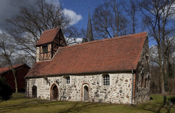 Schönfeld near Stendal village church 74780 View from south-east Fieldstone hall church mid 13th