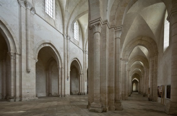 Pontigny Abbey Church interior view to the east 1145-1206 built, St., Saint, Saint