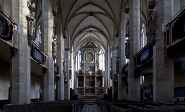 Interior facing east, former Dominican church begun in 1280, St., Sankt, Saint