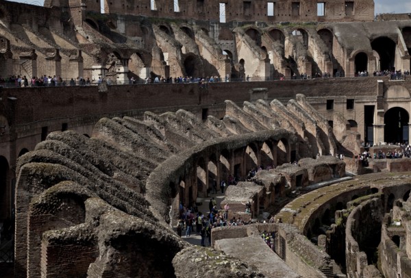 Brick masonry substructures for the spectator tiers, south-western section
