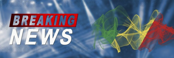 Republic of the Congo Breaking News, Smoke Flag Background