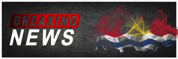 Kiribati Breaking News, Smoke Flag Background