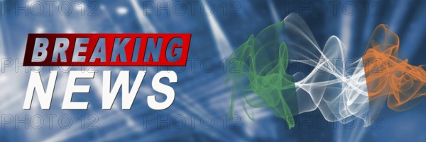 Ireland Breaking News, Smoke Flag Background