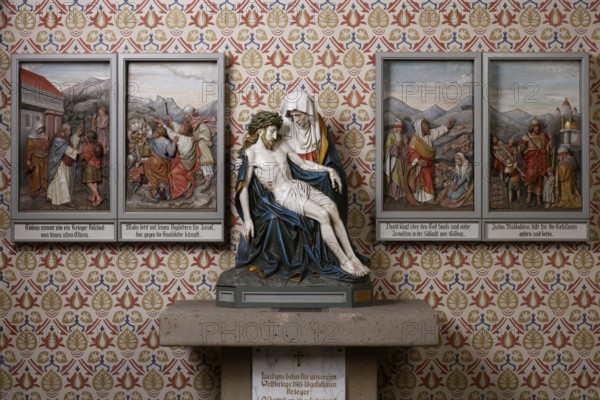 War memorial altar with Pieta and altar wings, St., Sankt, Saint