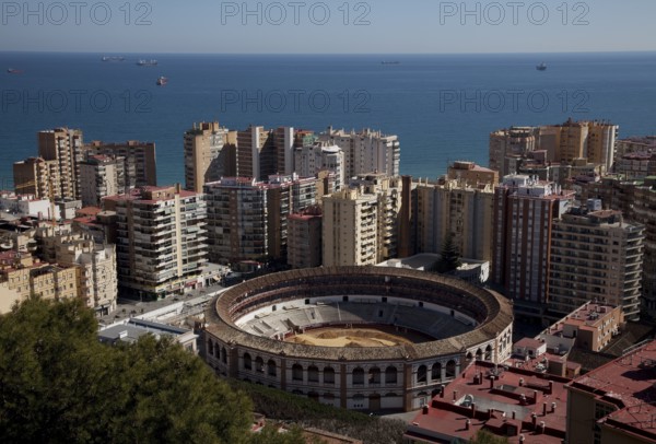 Spain Andalusia Málaga High-rise district at the harbour and bullring 52761a