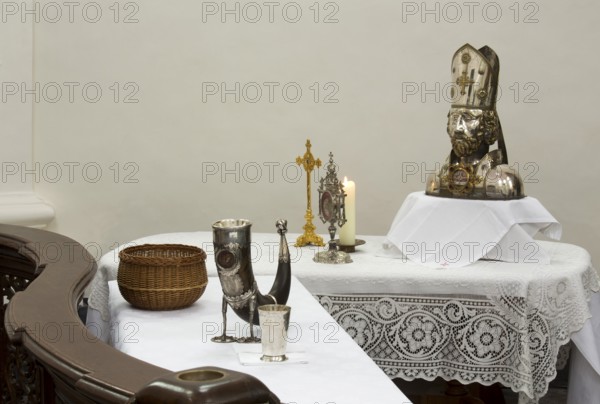 Cornelius Chapel, Reliquary bust of St Cyprianus, 17th century, St, Saint, Saint