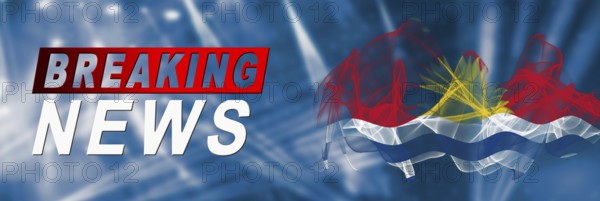 Kiribati Breaking News, Smoke Flag Background