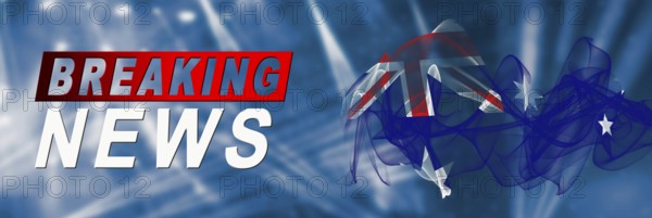 Australia Breaking News, Smoke Flag Background