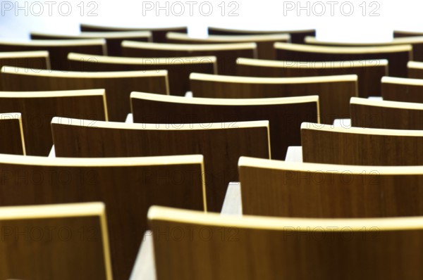 Designs in architecture form with chairs, Melbourne, Victoria, Australia, Oceania