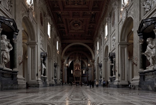 Interior to the altar, Borromini 1646-49, ceiling 16th century, St., Sankt, Saint