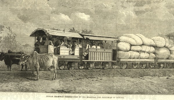 Indian tramway constructed by his highness the Guicowar of Baroda, Gujarat, India, Asia