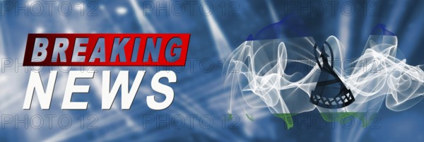 Lesotho Breaking News, Smoke Flag Background