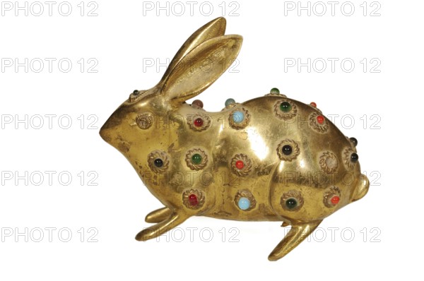 Handicraft, rabbit on white background, India, Asia