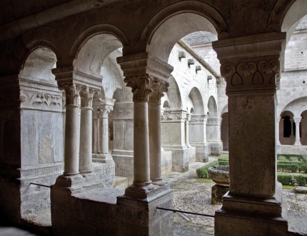Cistercian monastery founded in 1148, cloister, view from the south to the west wing