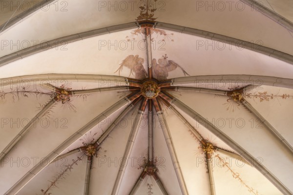 Choir vault with frescoes, Angel, St, Saint, Saint