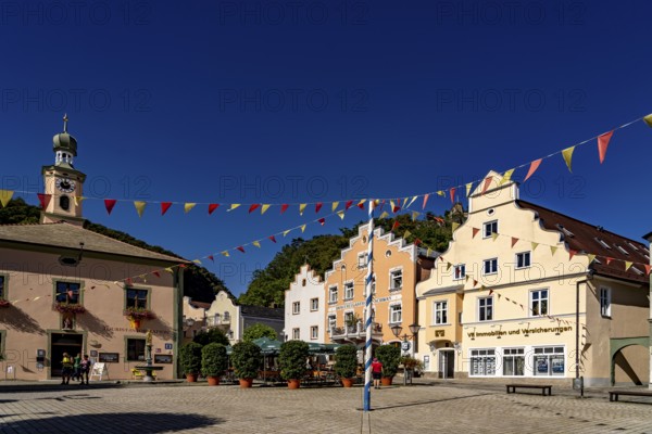 The market square of Riedenburg, Lower Bavaria, Bavaria, Germany, Europe