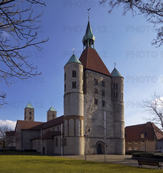 Westwork of the collegiate church of St Boniface in Freckenhorst, Warendorf, Münsterland, North