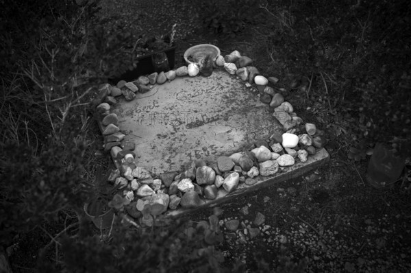 Grave, tombstone of the British poet and author Robert Graves, cemetery of the parish church