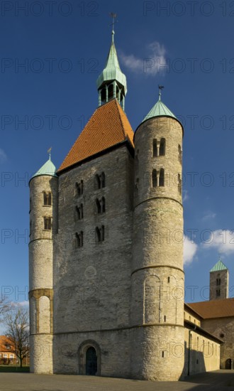 Westwork of the collegiate church of St Boniface in Freckenhorst, Warendorf, Münsterland, North