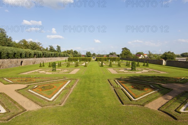 Broderie Parterre in the Upper Pleasure Garden in the park of Hundisburg Castle, Haldensleben,