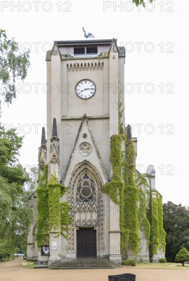 West portal of the Wachau church ruins, Markkleeberg, Saxony, Germany, Europe