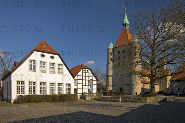 Westwork of the collegiate church of St Boniface in Freckenhorst, Warendorf, Münsterland, North