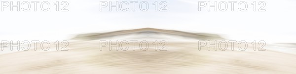 Mirrored picture, blurred, waves on Sylt North Sea beach, National Park Wadden Sea, Sylt, Hoernum,