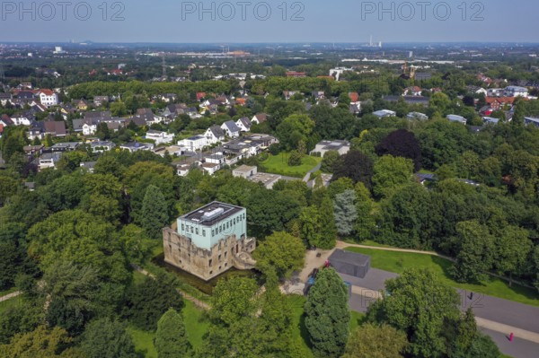 Bochum, North Rhine-Westphalia, Germany - Weitmar Castle Park. Park with the ruins of a 16th