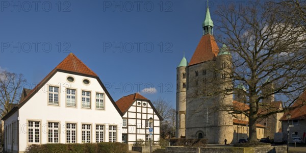 Westwork of the collegiate church of St Boniface in Freckenhorst, Warendorf, Münsterland, North