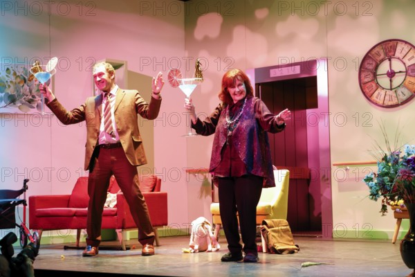 Johannis Hallervorden and Brigitte Grothum at the premiere ofOma Trick with Brigitte Grothum and