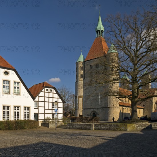 Westwork of the collegiate church of St Boniface in Freckenhorst, Warendorf, Münsterland, North