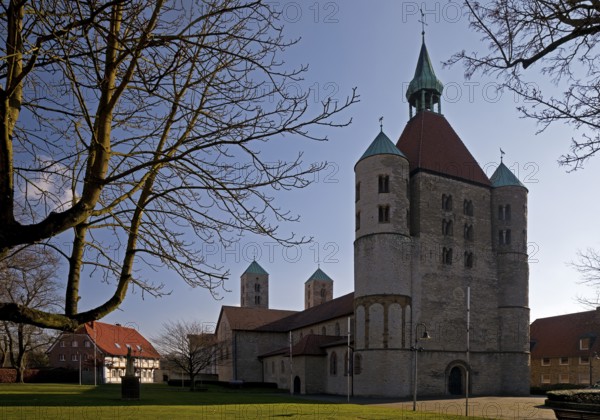 Westwork of the collegiate church of St Boniface in Freckenhorst, Warendorf, Münsterland, North