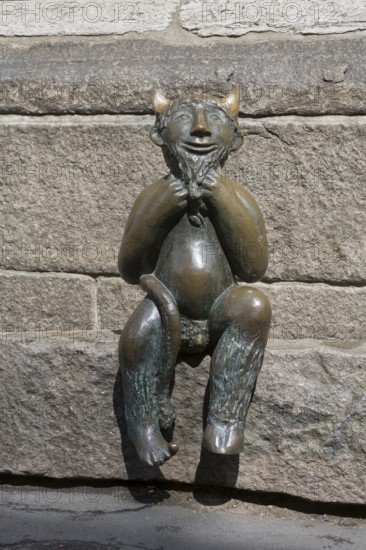 The Devil, sculpture by Rolf Goerler, 1999, St., Sankt, Saint
