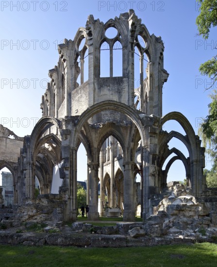 Cistercian abbey mid 13th century, church ruins, choir from south-east, St., Sankt, Saint