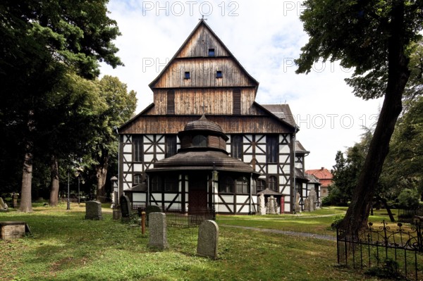 Protestant Peace Church, view from the west built 1656-57 polygonal entrance pavilion in front of
