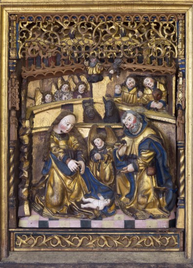 Root-Jesse altar from the castle church, around 1515, Adoration with angels, St., Saint, Saint