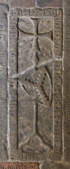Grave slab in the cloister, St., Saint, Saint