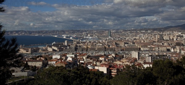 Marseille, view from the Basilique Notre-Dame-de-la-Garde to the north